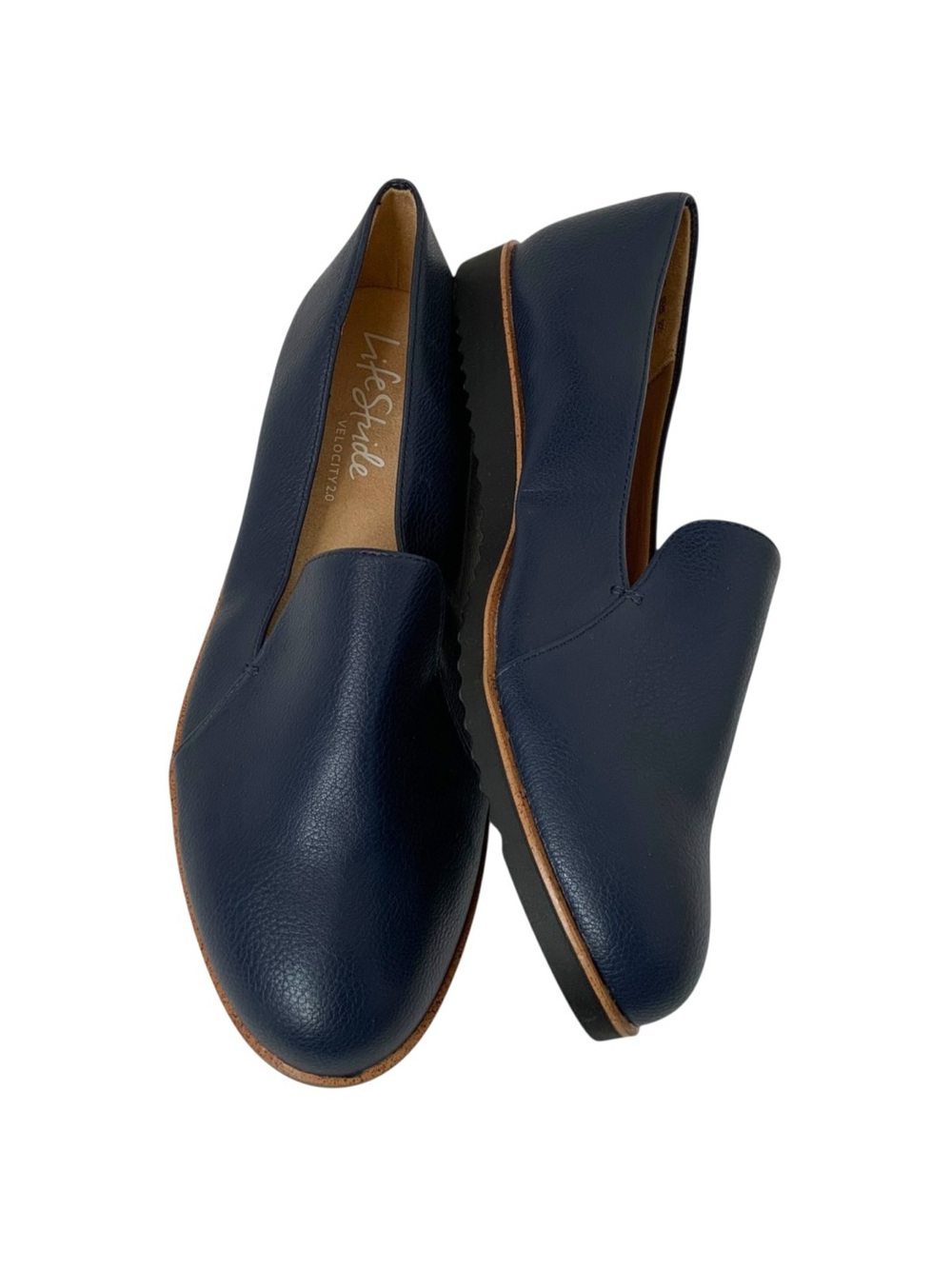 Life Stride Navy Slip-On Loafers Size 9W